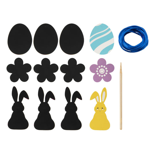 Creative craft group scratch hangers pasen, 9st.