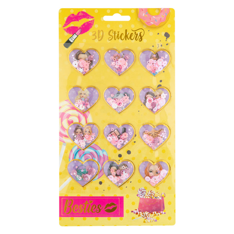 Load image into Gallery viewer, Grafix besties 3d glitter stickers pak a 12 stuks

