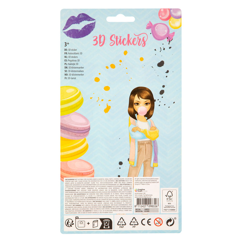 Load image into Gallery viewer, Grafix besties 3d glitter stickers pak a 12 stuks
