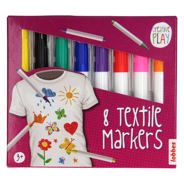 Lobbes textielmarkers, 8st.