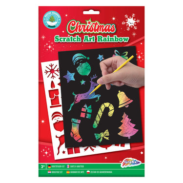 Grafix scratchkunst regenboog kerst