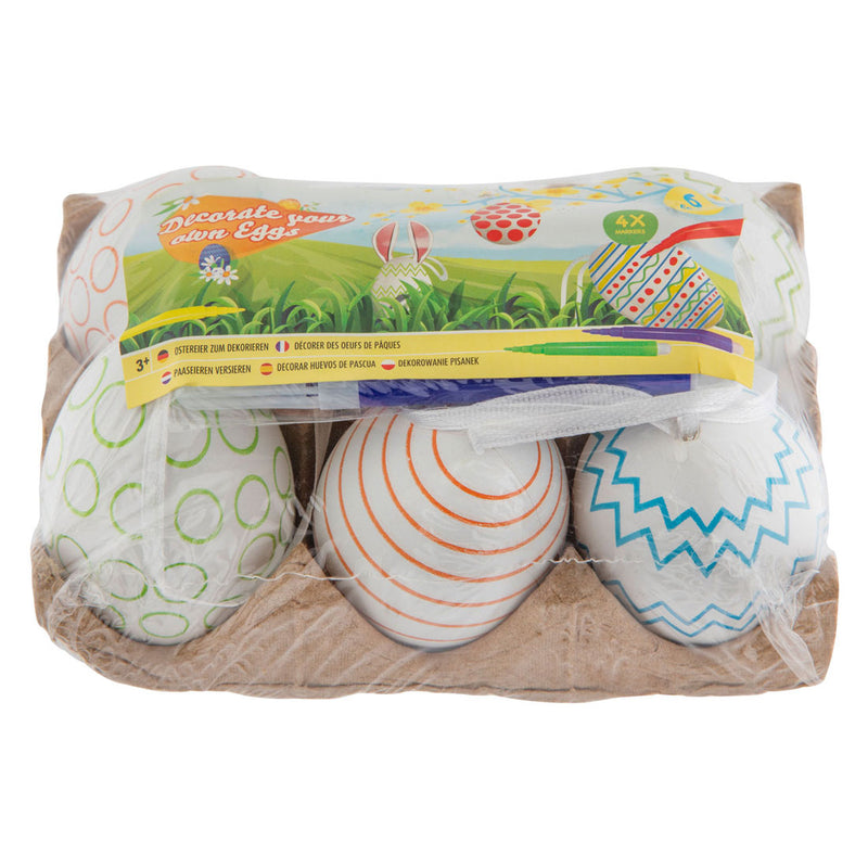 Load image into Gallery viewer, Grafix paaseieren kleuren met stiften, 6st.
