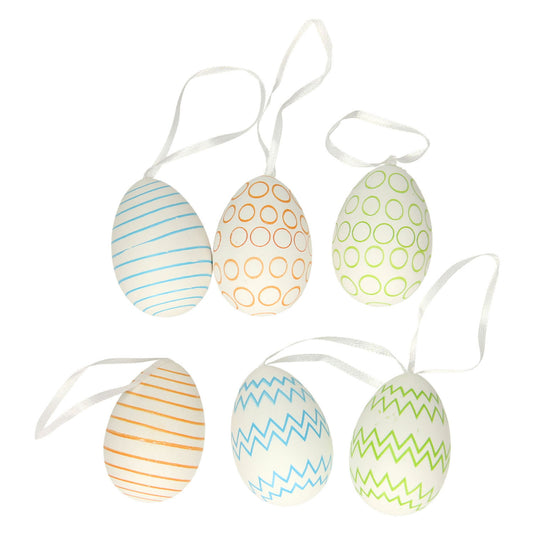 Grafix paaseieren kleuren met stiften, 6st.