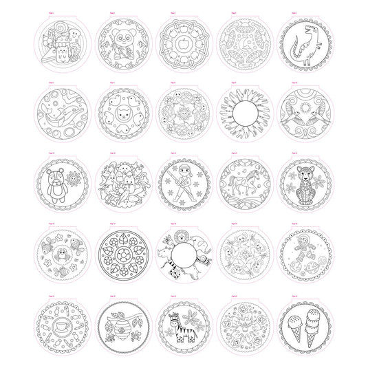 Creative craft group mandala kleurboek, 25 kleurplaten