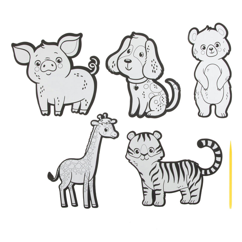 Load image into Gallery viewer, Creative craft group kraskunst stickers - dieren, 6dlg.
