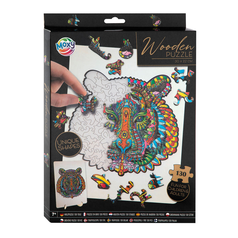 Load image into Gallery viewer, Moxy houten puzzel tijger 130 stukjes

