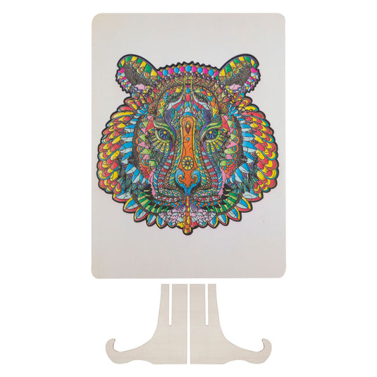 Merkloos sans marque puzzel hout figuur tijger 130 stukjes | 2 stuks