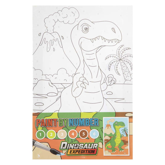 Creative craft group dino schilderen op nummer verfset