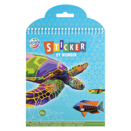 Moxy stickeren op nummer, 12 pagina's met 6 stickersheets