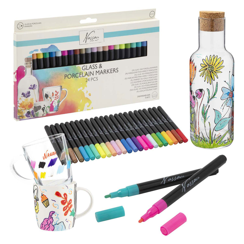 Load image into Gallery viewer, Creative craft group glas- en porseleinmarkers, 24st.
