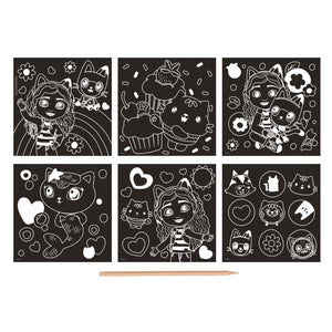 Moxy scratch kaarten gabby's poppenhuis set, 7dlg.