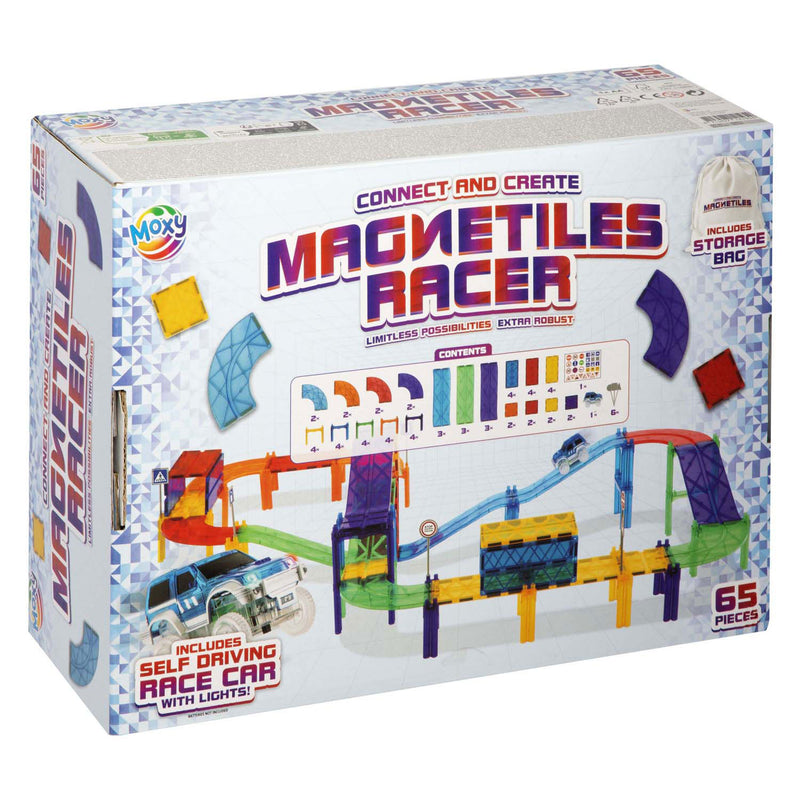 Load image into Gallery viewer, Creative craft group magnetisch bouwspeelgoed tegels autobaan met auto en opbergtas,
