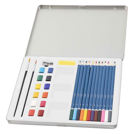 Creative craft group aquarel verfset in tinnen box, 28dlg