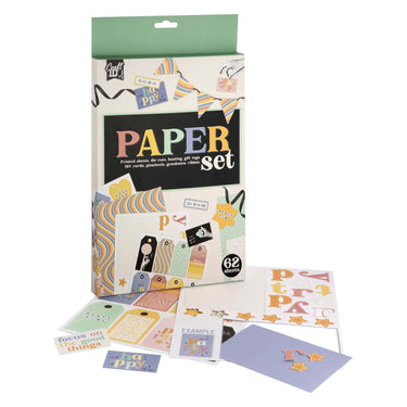 Creative craft group knutsel papier met print gemend a4