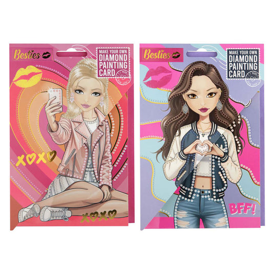 Creative craft group diamond painting kaart en envelope 18x12,5cm