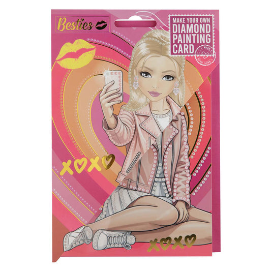 Creative craft group diamond painting kaart en envelope 18x12,5cm