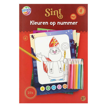 Creative craft group sinterklaas kleuren op nummer met 6 potloden