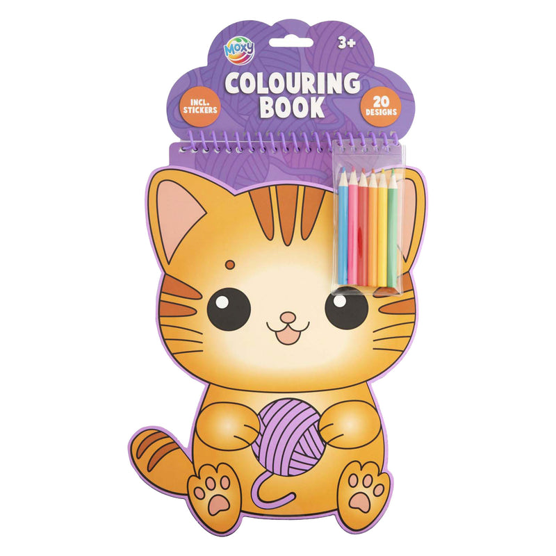 Load image into Gallery viewer, Moxy dierenvorm kleurboek 20 vel + 6 potloodjes
