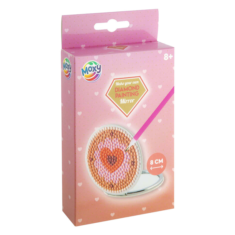 Load image into Gallery viewer, Moxy diamond paintinging spiegel ø8cm 3 assorti
