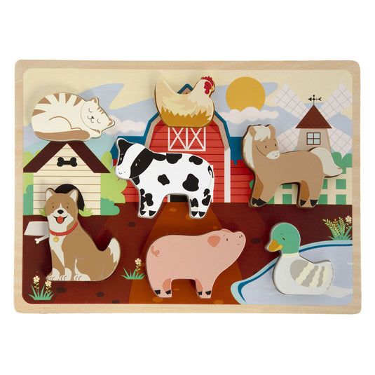 Creative craft group houten 3d puzzel boerderij - 7st.
