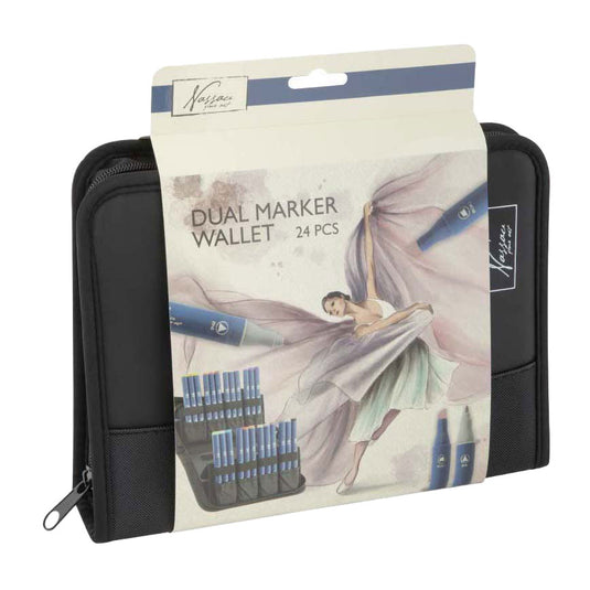 Creative craft group nassau markeretui met 24 ronde dual markers