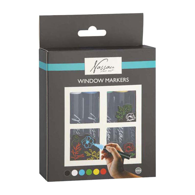 Load image into Gallery viewer, Nassau fine art nassau raam- krijt markerset - 6st.
