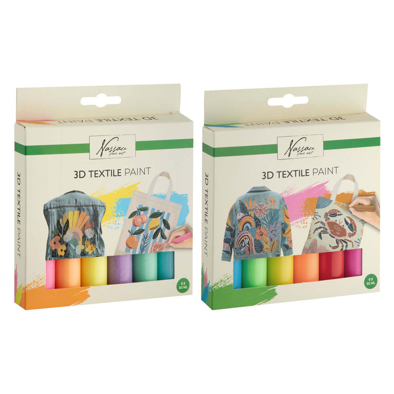 Load image into Gallery viewer, Creative craft group nassau 3d textielverf set - 6st.
