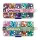 Creative craft group decoratiestenen in opbergbox - 10 kleuren