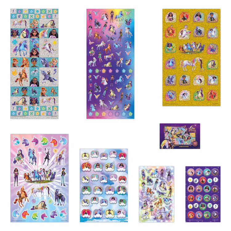 Load image into Gallery viewer, Totum unicorn academy super sticker set xl - 8 vellen incl. luxe metallic en laser stickers 38 x 36 cm | speelgoed meisjes vanaf 3 jaar
