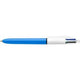 Balpen bic 4-kleuren medium 0,5 mm zwart, rood, groen, blauw