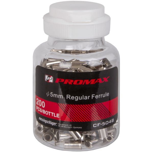 Load image into Gallery viewer, Promax kabelhoedje metaal ø5mm voor derailleurkabel (200 stuks) - zilver
