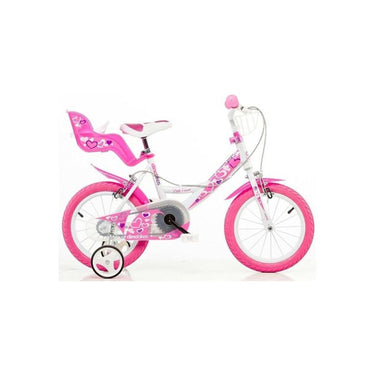 Dino bikes dino meisjesfiets little heart 16 inchâ wit roze