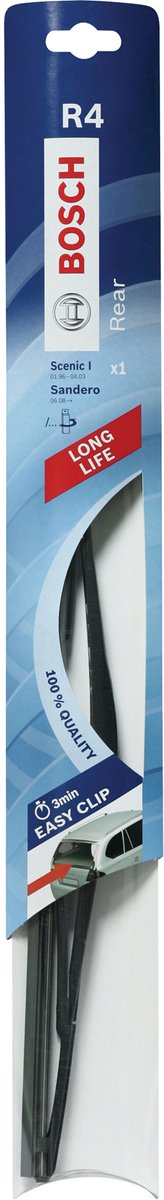 Bosch ruitenwisserblad r4 400 mm rubber zwart