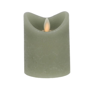 Daily home led kaars 7,5x10 cm groen | 4 stuks