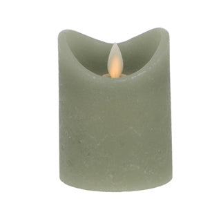 Daily home led kaars 7,5x10 cm groen | 4 stuks