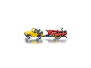 Siku 1658 jeep met boot