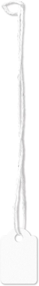 Kangaro draadetiketten - 13x20mm - wit - doos a 500 stuks - prijskaartjes met koord