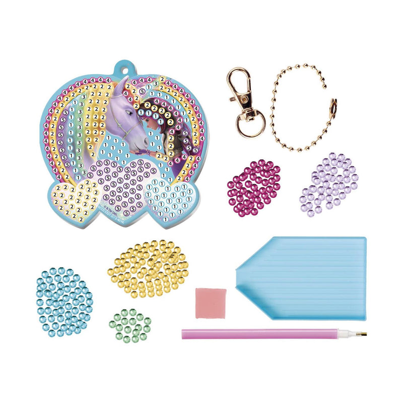 Load image into Gallery viewer, Moxy diamond painting unicorn sleutelhanger
