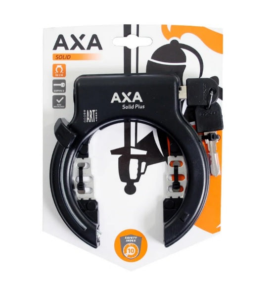 Afbeelding laden in galerijviewer, Axa ringslot solid plus zwart (op kaart)
