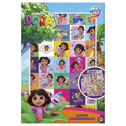 Moxy bluey dora glitter stickerboek a5