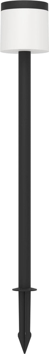 Eglo pantete solar priklamp - staande lamp buiten - zonne-energie - led - 115 cm - zwart wit