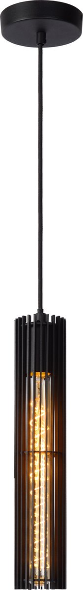 Lucide lionel - hanglamp - ø 6,5 cm - 1xe27 - zwart