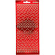 Stickers, harten, vel 10x23 cm, transparant rood, 1 vel