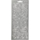 Stickers, deco bladeren, vel 10x23 cm, zilver, 1 vel
