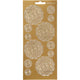 Stickers, bloemen, vel 10x23 cm, goud, 1 vel
