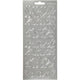 Stickers, harten, vel 10x23 cm, zilver, 1 vel