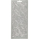 Stickers, bladeren, vel 10x23 cm, zilver, 1 vel