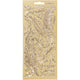 Stickers, veren, vel 10x23 cm, goud, 1 vel