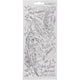 Stickers, veren, vel 10x23 cm, zilver, 1 vel