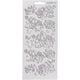 Stickers, rozen, vel 10x23 cm, zilver, 1 vel